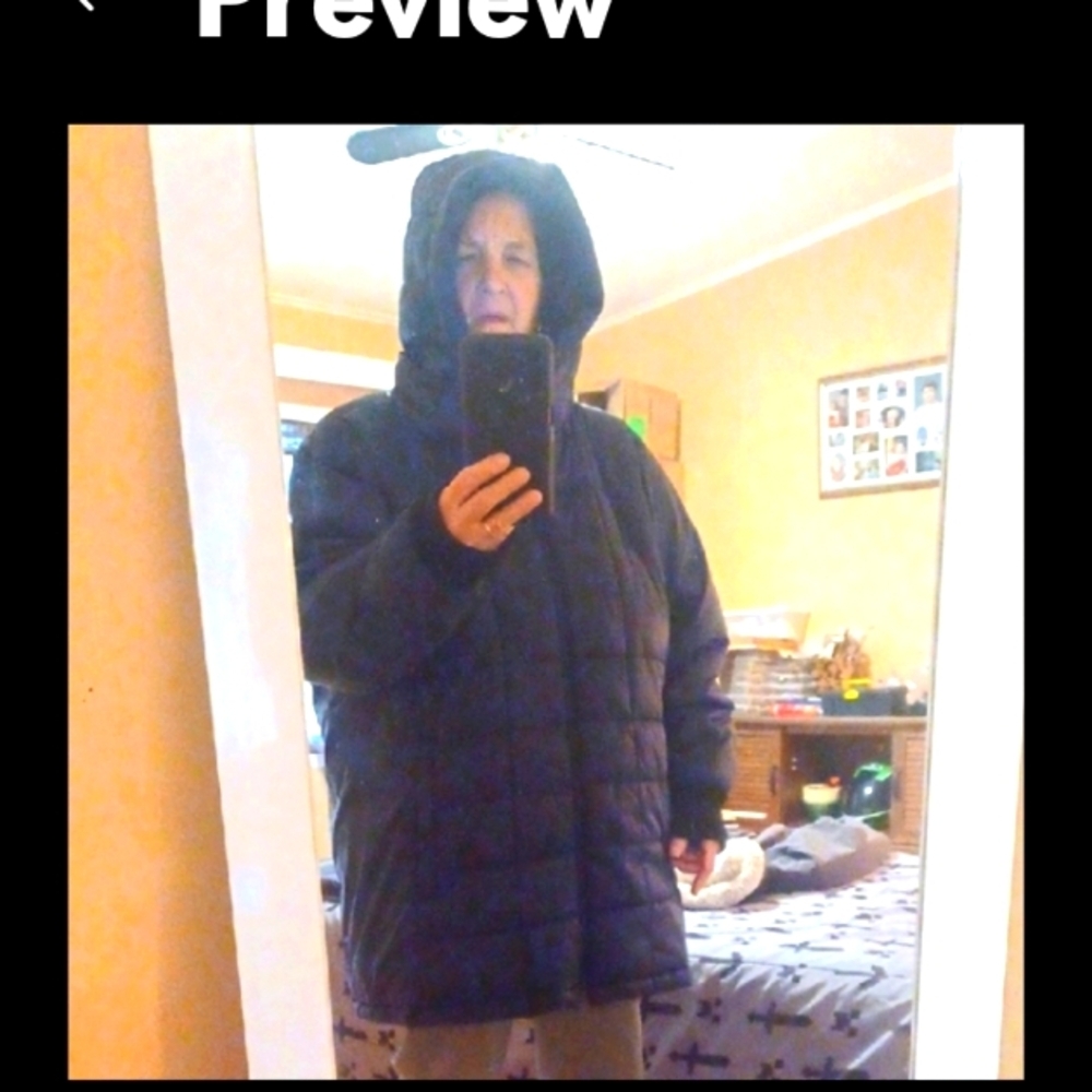 Swiss Tech 2XL New Navy Quilted Hooded  Trench Coat
